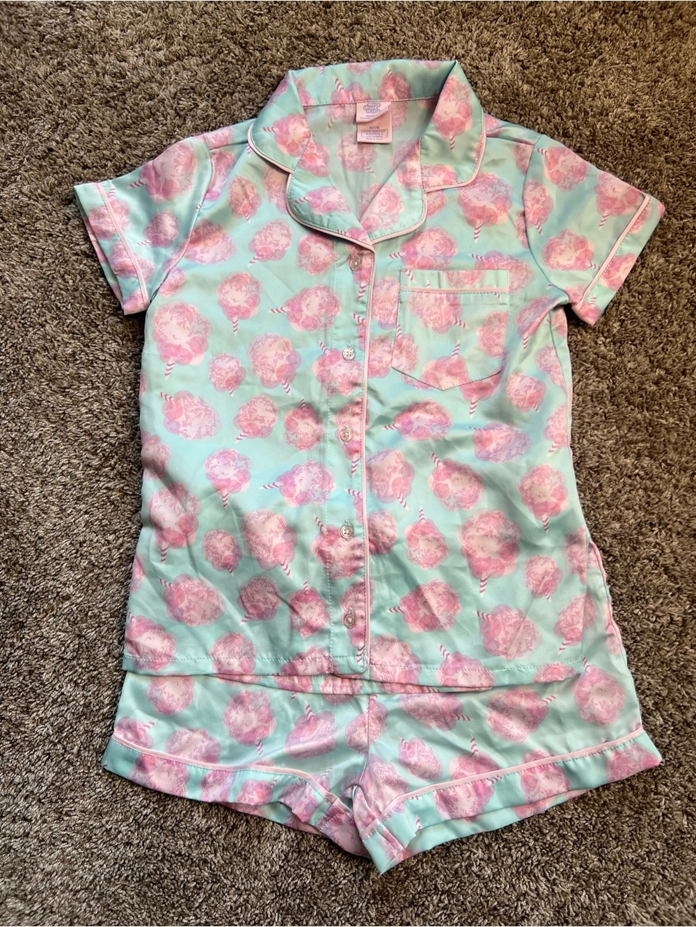 More Than Magic Mint & Pink Cotton Candy Short Pajama Set
